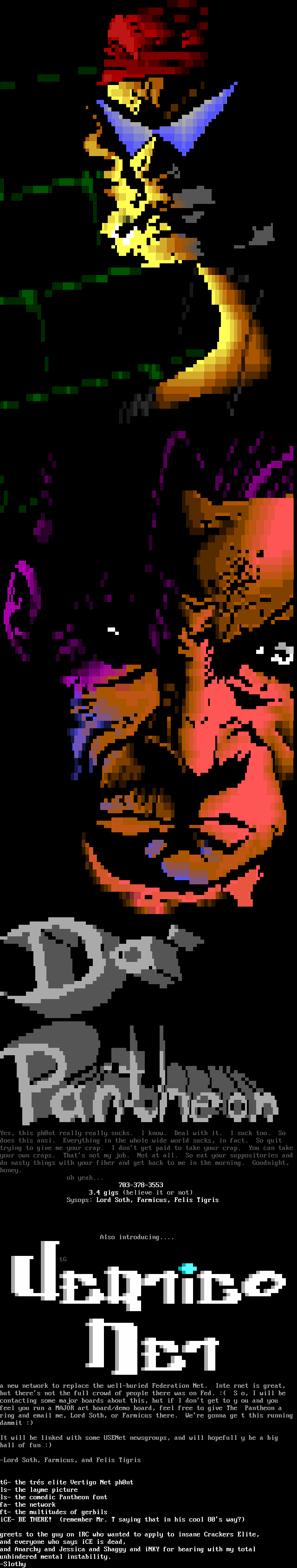 Retro ANSI art BBS intro